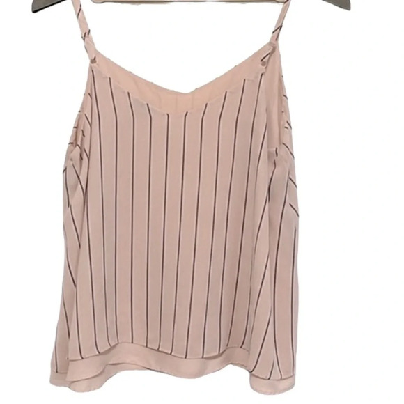 Torrid Pink/Black/White Double Layer Chiffon Striped Cami Top Size 3X 22/24 - Picture 7 of 9